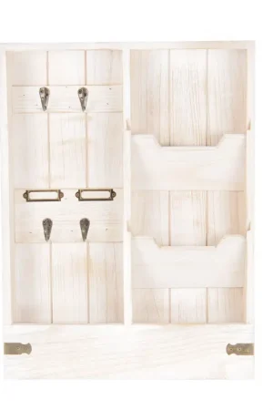 Etagère range courrier et 4 crochets Offre Spéciale